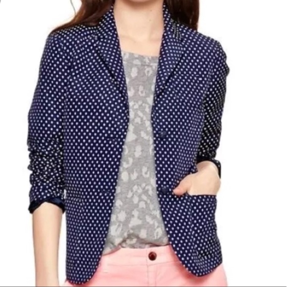 GAP Jackets & Blazers - Gap Academy Blazer Blue Polka Dot Size 10